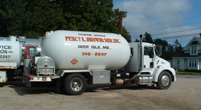Percy L. Brown & Son propane truck